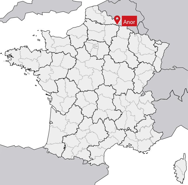 Localisation de Anor sur la carte de France