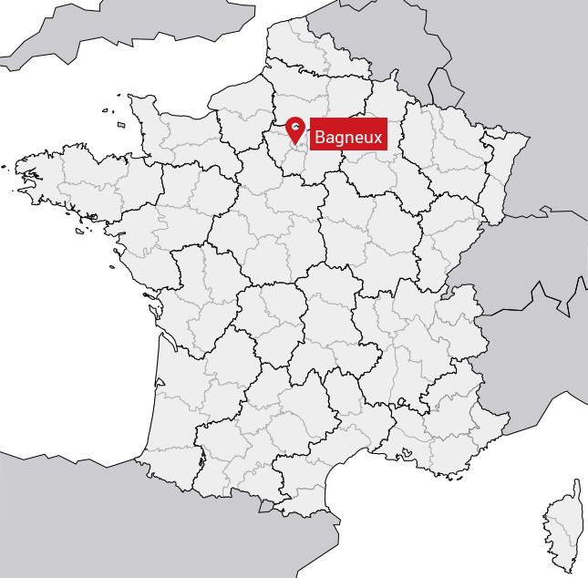 Localisation de Bagneux sur la carte de France