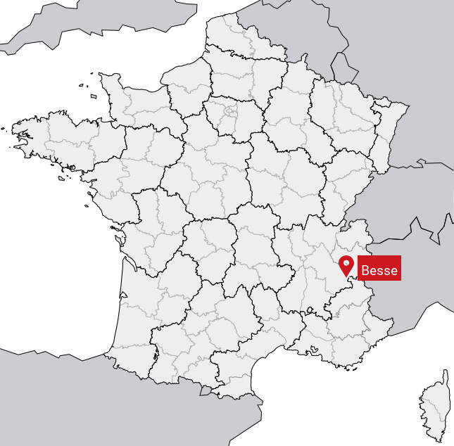 Localisation de Besse sur la carte de France