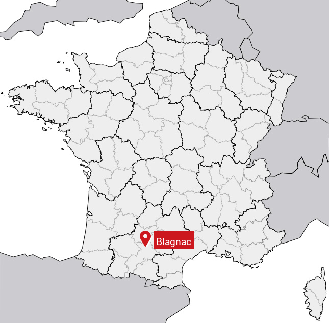 Localisation de Blagnac sur la carte de France