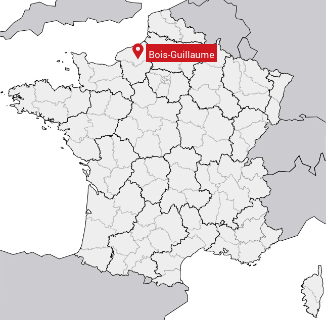 Localisation de Bois-Guillaume sur la carte de France