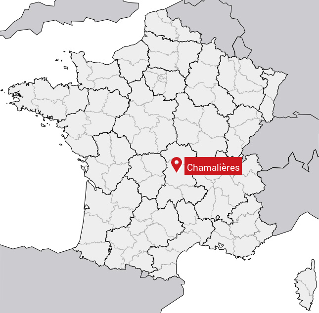 Localisation de Chamalières sur la carte de France