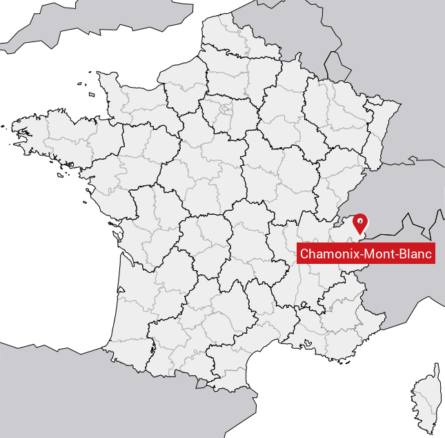 Localisation de Chamonix-Mont-Blanc sur la carte de France