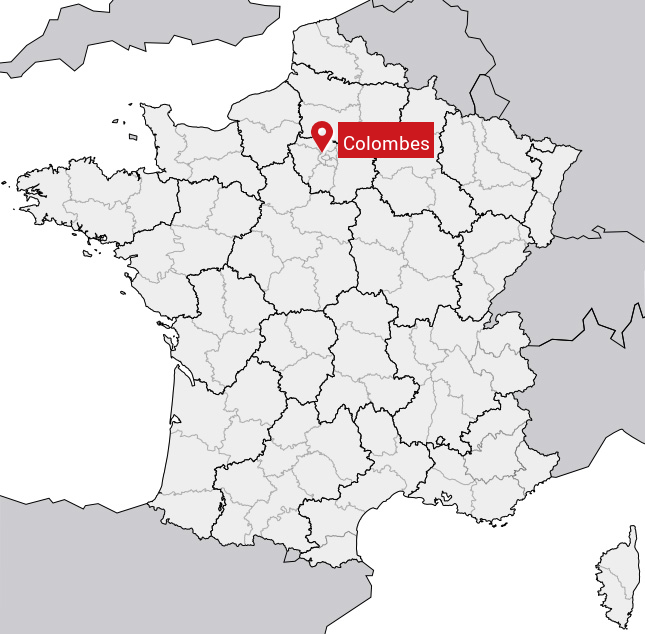 Localisation de Colombes sur la carte de France