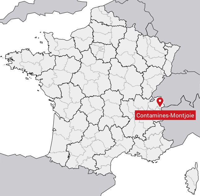 Localisation de Contamines-Montjoie sur la carte de France