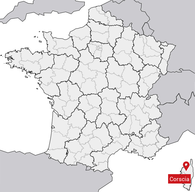 Localisation de Corscia sur la carte de France