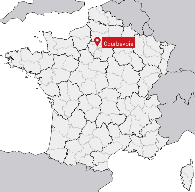 Localisation de Courbevoie sur la carte de France