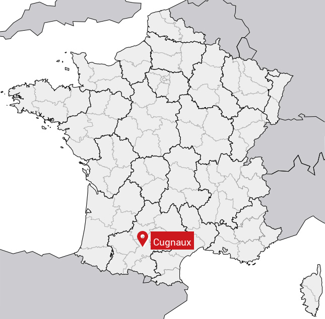 Localisation de Cugnaux sur la carte de France