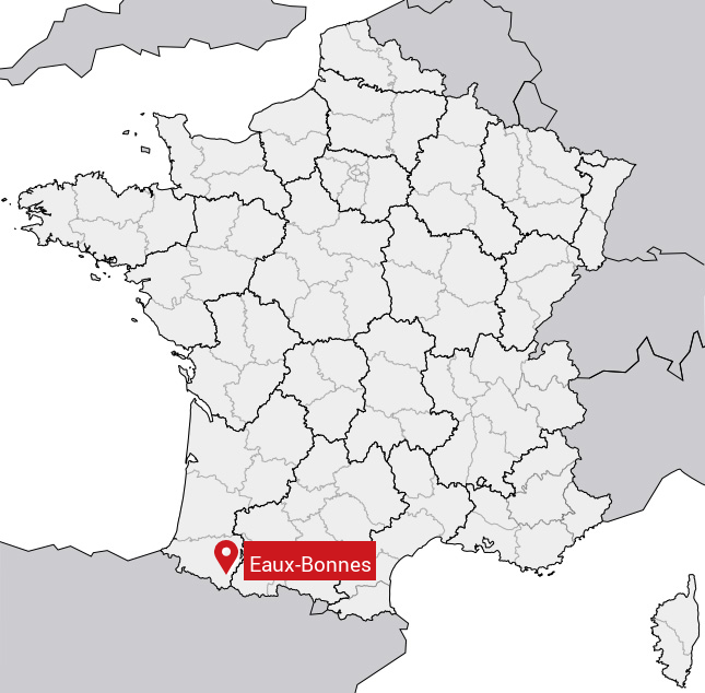 Localisation de Eaux-Bonnes sur la carte de France