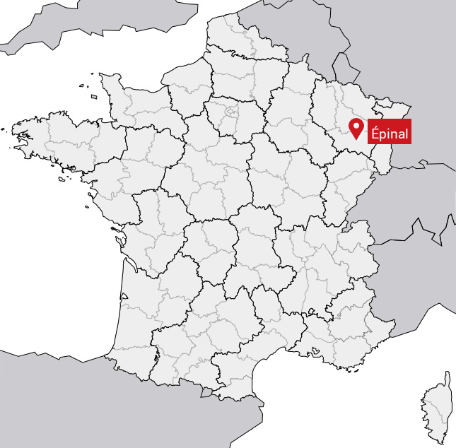 Localisation de Épinal sur la carte de France