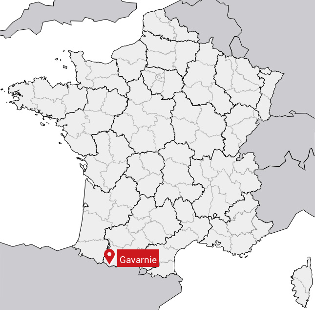 Localisation de Gavarnie sur la carte de France