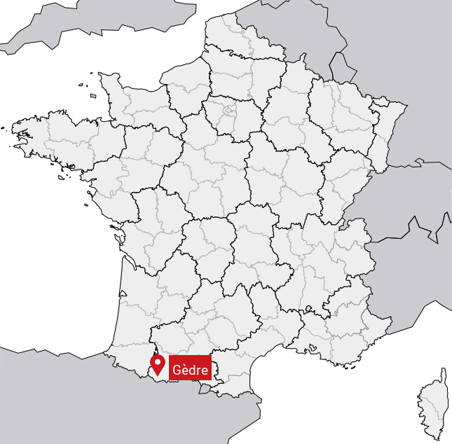 Localisation de Gèdre sur la carte de France