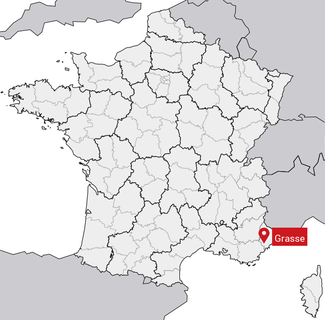 Localisation de Grasse sur la carte de France