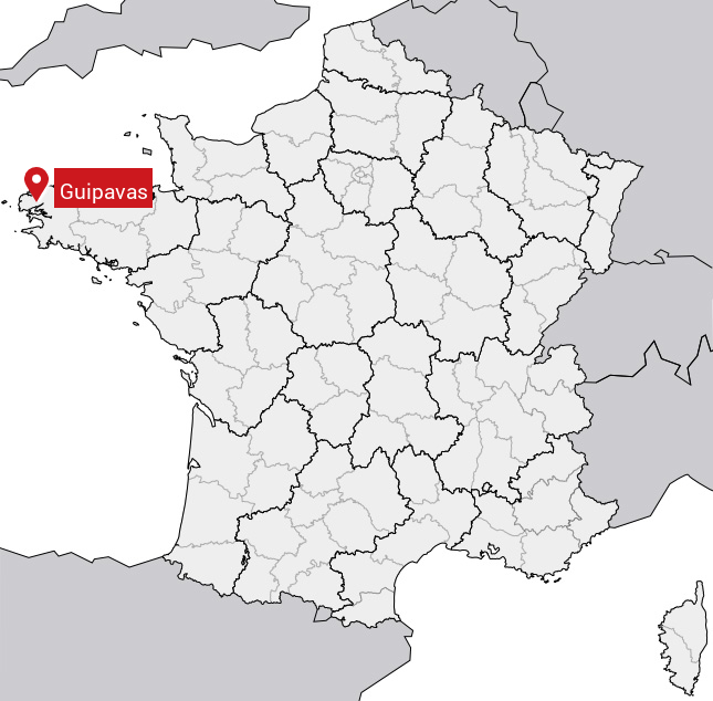 Localisation de Guipavas sur la carte de France