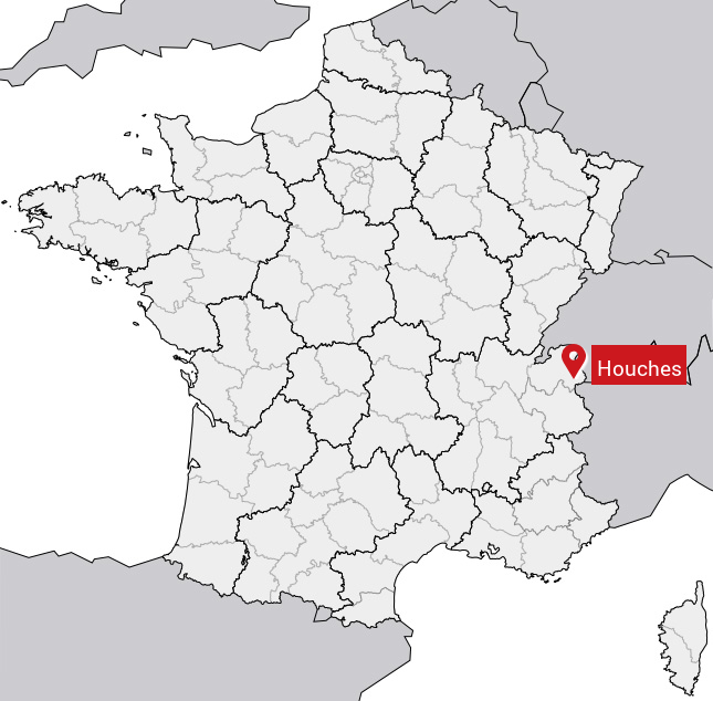Localisation de Houches sur la carte de France