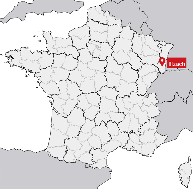 Localisation de Illzach sur la carte de France