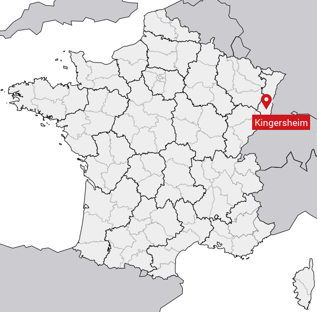 Localisation de Kingersheim sur la carte de France