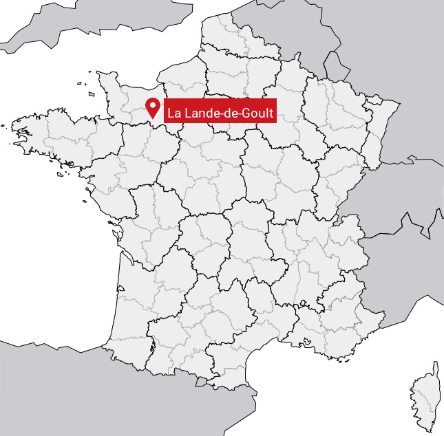 Localisation de La Lande-de-Goult sur la carte de France