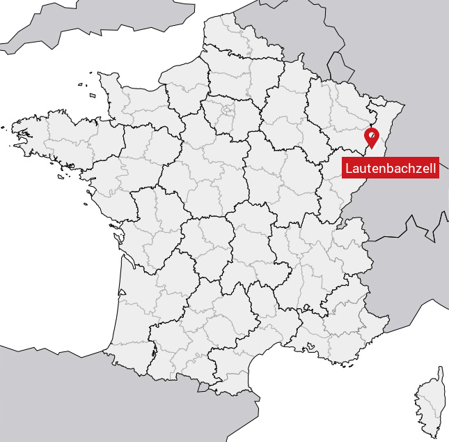 Localisation de Lautenbachzell sur la carte de France