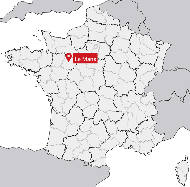 Localisation de Le Mans sur la carte de France