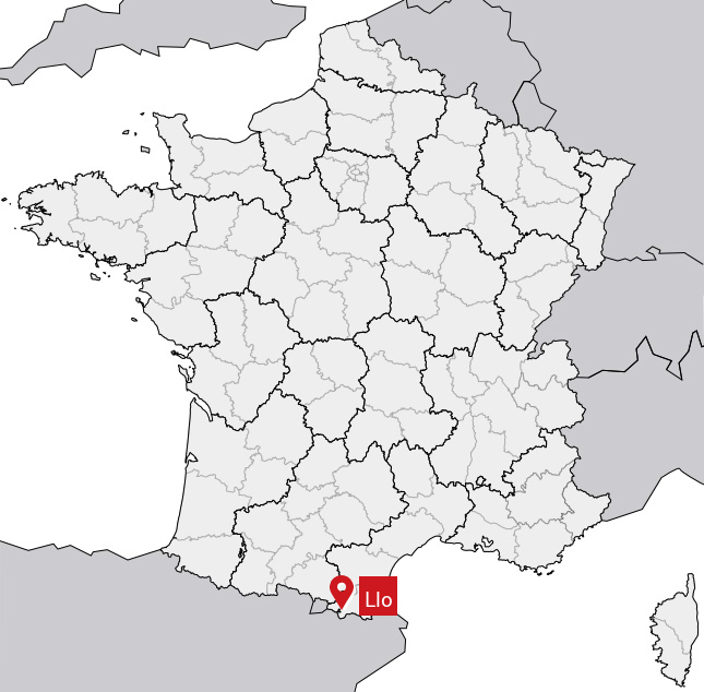 Localisation de Llo sur la carte de France