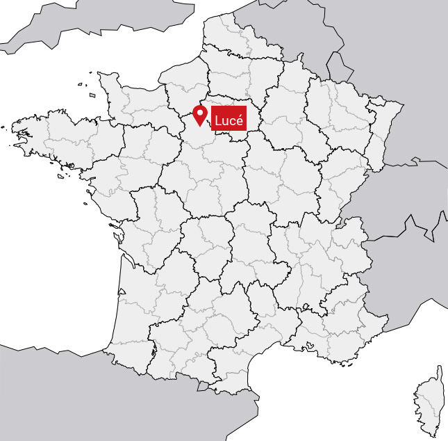 Localisation de Lucé sur la carte de France