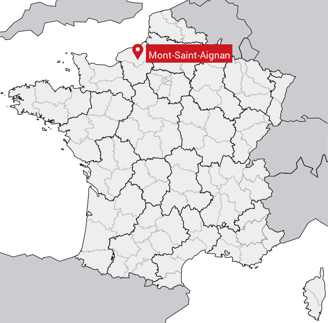 Localisation de Mont-Saint-Aignan sur la carte de France