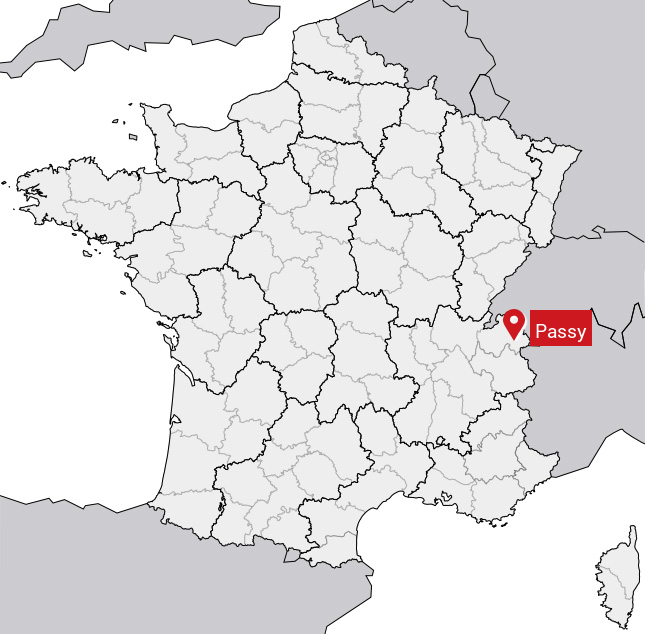 Localisation de Passy sur la carte de France