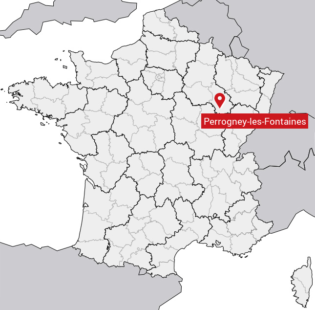 Localisation de Perrogney-les-Fontaines sur la carte de France