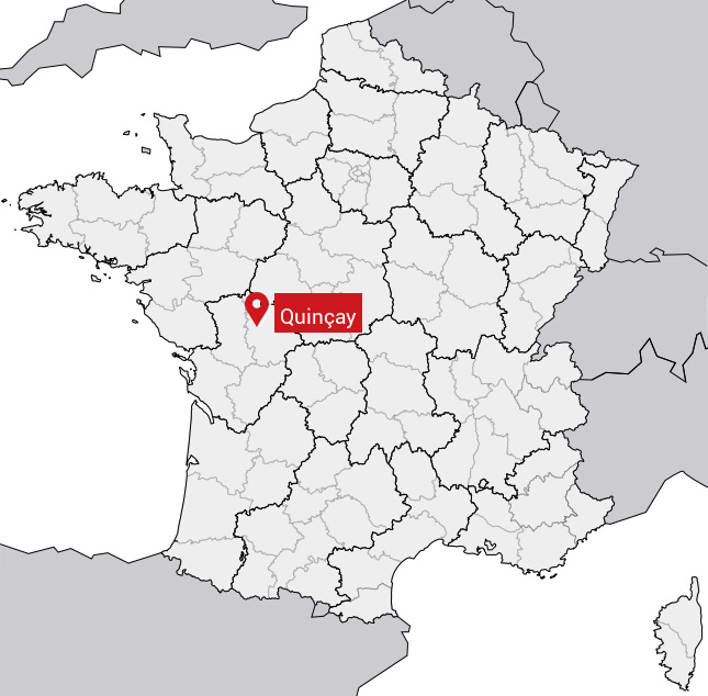 QUINCAY - Carte plan hotel ville de Quinçay 86190 - Cartes France.fr