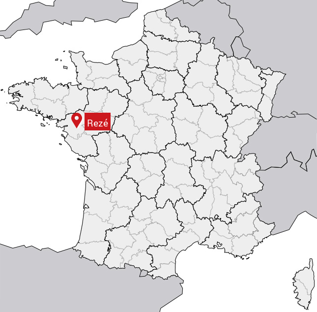 Localisation de Rezé sur la carte de France