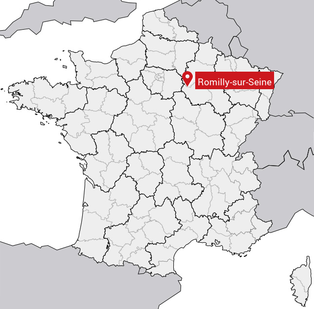 Localisation de Romilly-sur-Seine sur la carte de France