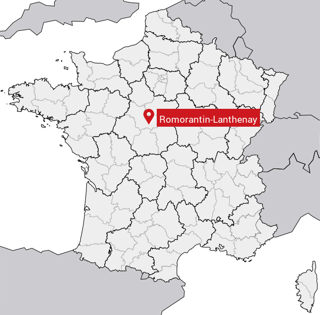 Localisation de Romorantin-Lanthenay sur la carte de France