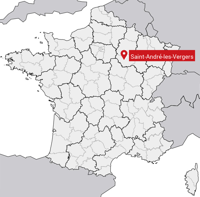 Localisation de Saint-André-les-Vergers sur la carte de France