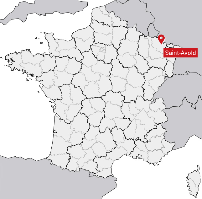 Localisation de Saint-Avold sur la carte de France