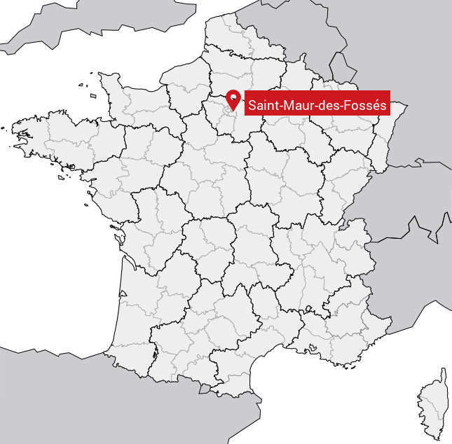 Localisation de Saint-Maur-des-Fossés sur la carte de France