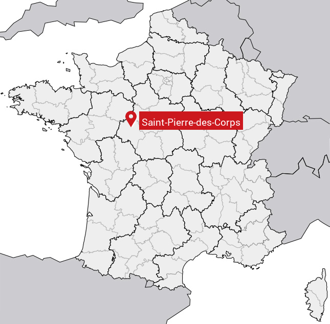 Localisation de Saint-Pierre-des-Corps sur la carte de France