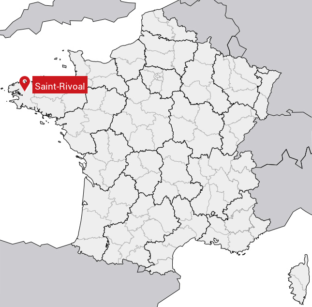 Localisation de Saint-Rivoal sur la carte de France