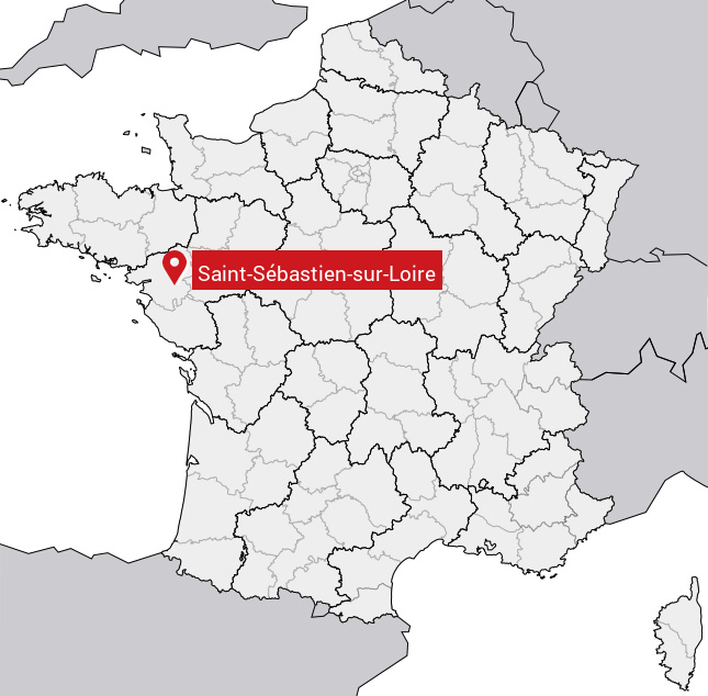 Localisation de Saint-Sébastien-sur-Loire sur la carte de France