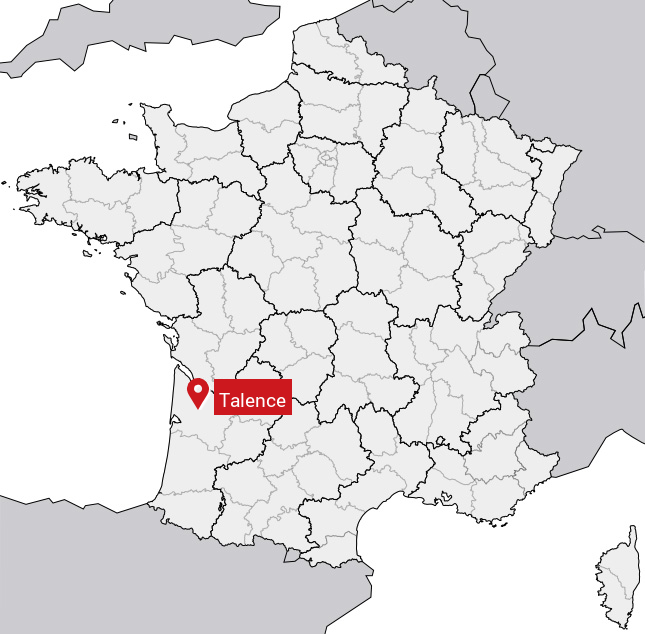Localisation de Talence sur la carte de France