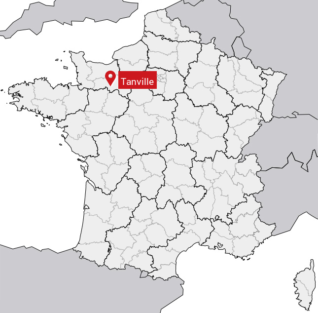 Localisation de Tanville sur la carte de France