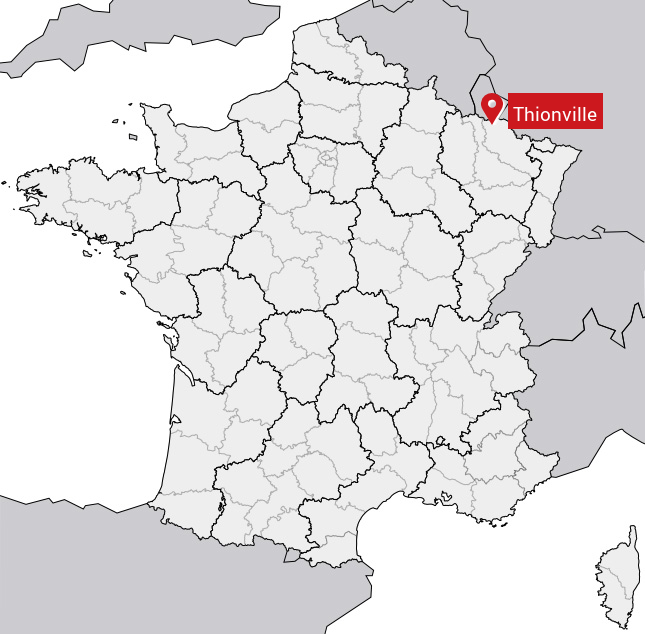 Localisation de Thionville sur la carte de France