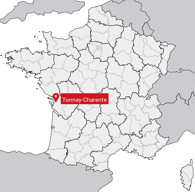 Localisation de Tonnay-Charente sur la carte de France