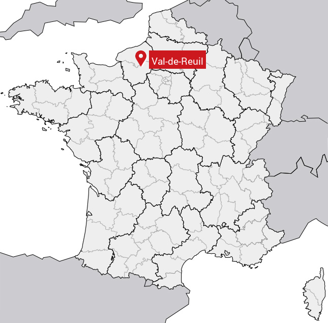 Localisation de Val-de-Reuil sur la carte de France