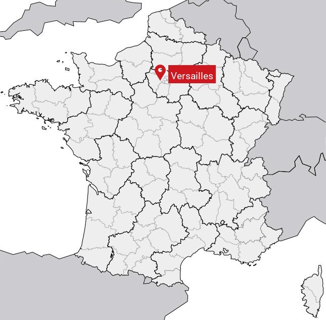 Localisation de Versailles sur la carte de France