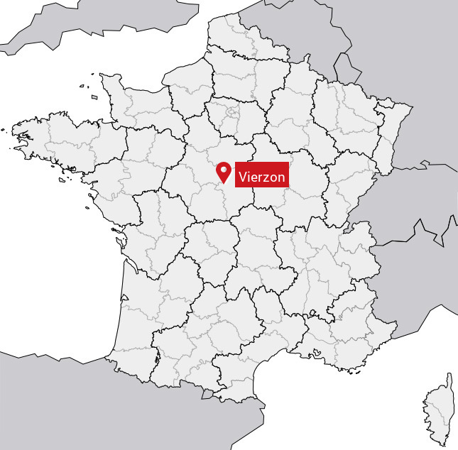 Localisation de Vierzon sur la carte de France