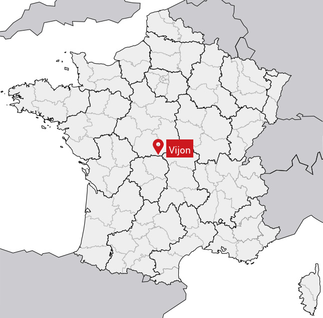 Localisation de Vijon sur la carte de France