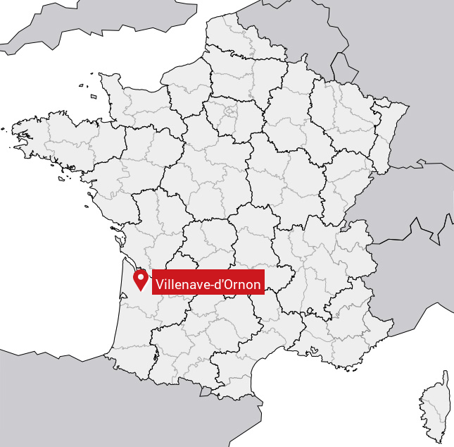 Localisation de Villenave-d'Ornon sur la carte de France